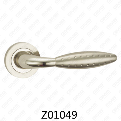 Manija de puerta de roseta de aluminio de aleación de zinc Zamak con roseta redonda (Z01049)