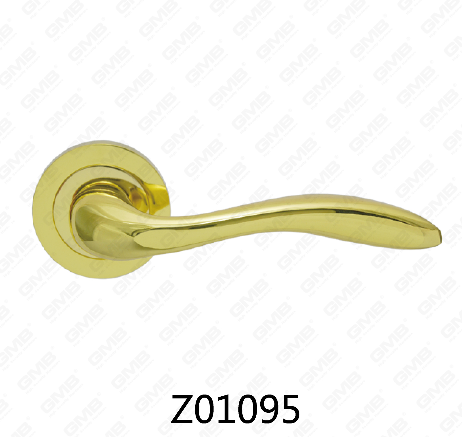 Asa de puerta de roseta de aluminio de aleación de zinc Zamak con roseta redonda (Z01095)