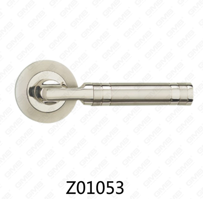 Manija de puerta de roseta de aluminio de aleación de zinc Zamak con roseta redonda (Z01053)