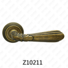 Manija de puerta de roseta de aluminio de aleación de zinc Zamak con roseta redonda (Z10211)