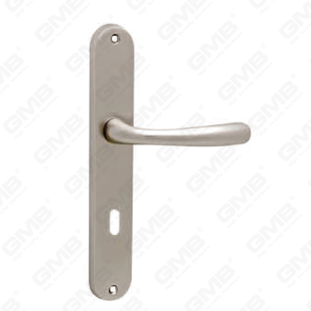 Tirador de la puerta Tirador de la puerta de madera Tirador de la cerradura de la manija de la puerta en la placa para la cerradura de embutir de aleación de zinc o manija de la placa de la puerta de acero (ZM7KN)