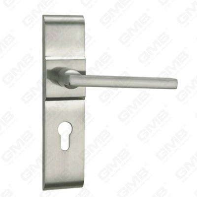 Manija de la puerta Tirador de la puerta de madera Manija de la cerradura Manija de la puerta en la placa para la cerradura de embutir por aleación de zinc o manija de la placa de la puerta de acero (CM573-C25-N)