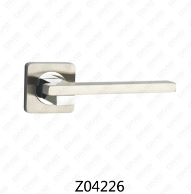 Manija de puerta de roseta de aluminio de aleación de zinc Zamak con roseta redonda (Z04226)