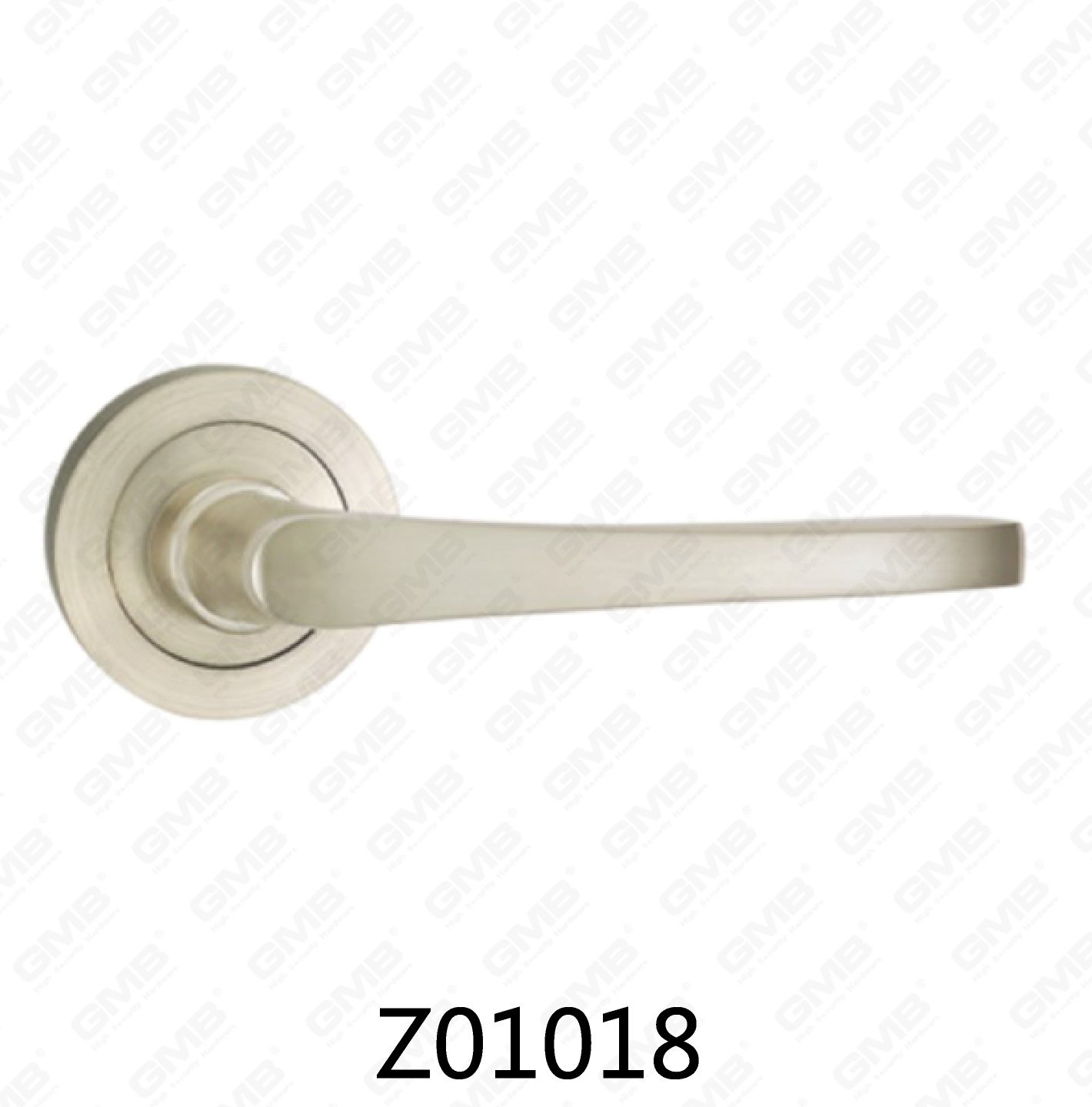 Rosetón de aluminio de aleación de zinc Zamak Manija de puerta con roseta redonda (Z01018)