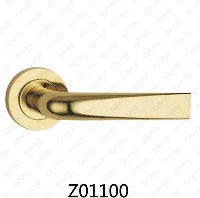Rosetón de aluminio de aleación de zinc Zamak Manija de puerta con roseta redonda (Z01100)