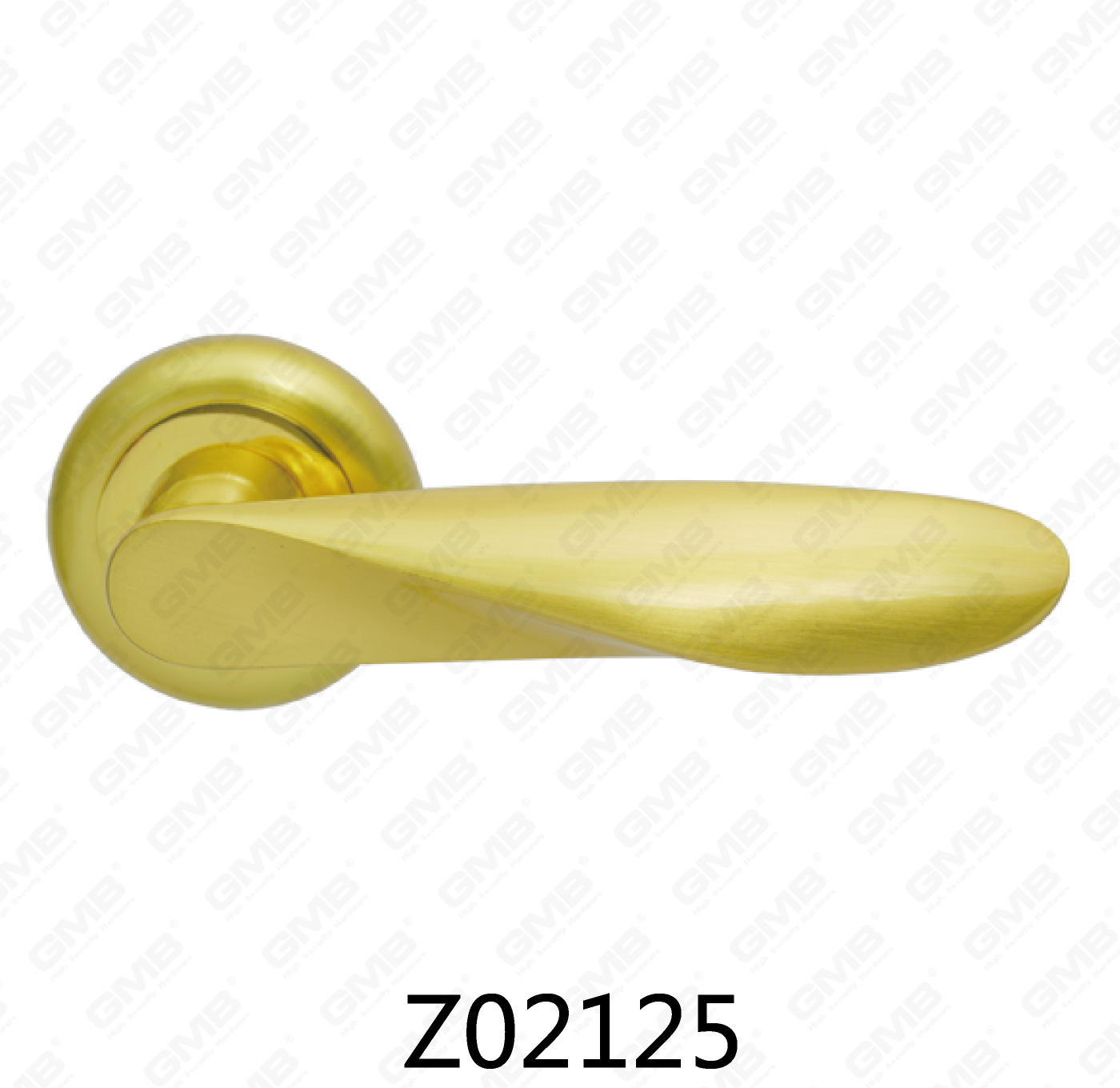 Asa de puerta de roseta de aluminio de aleación de zinc Zamak con roseta redonda (Z02125)