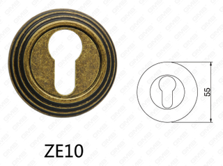 Roseta redonda de manija de puerta de aluminio de aleación de zinc Zamak (ZE10)