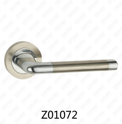 Manija de puerta de roseta de aluminio de aleación de zinc Zamak con roseta redonda (Z01072)