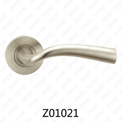 Rosetón de aluminio de aleación de zinc Zamak Manija de puerta con rosetón redondo (Z01021)