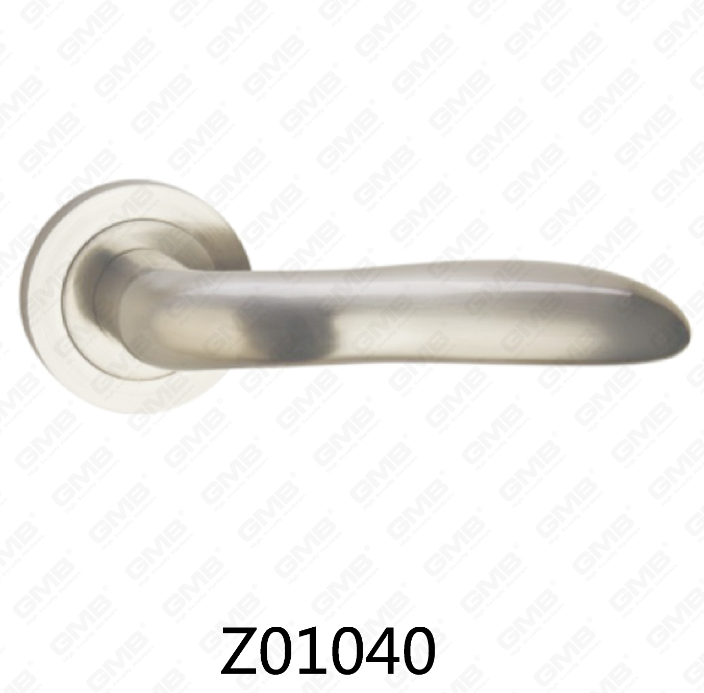 Asa de puerta de roseta de aluminio de aleación de zinc Zamak con roseta redonda (Z01040)