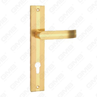 Manija de la puerta Pulga de la puerta de madera Manija de mando de la puerta de la puerta en el plato para el bloque de mortaja por aleación de zinc o mango de placa de puerta de acero (73-H220-GSB y GPB)