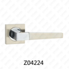 Manija de puerta de roseta de aluminio de aleación de zinc Zamak con roseta redonda (Z04224)