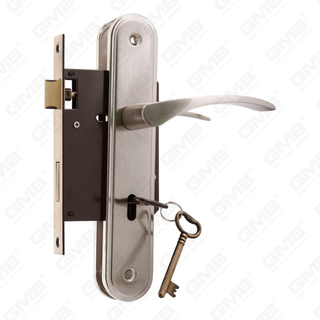 Juego de cerradura de puerta de alta seguridad con cerrojo con orificio para llave Juego de cerradura Manija de cerradura de caja de cerradura (716-M18K)