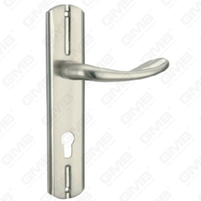Tirador de la manija de la puerta Herrajes para puertas de madera Manija de la cerradura de la manija de la puerta en la placa para la cerradura de embutir de aleación de zinc o manija de la placa de la puerta de acero (L829-Z66-N)