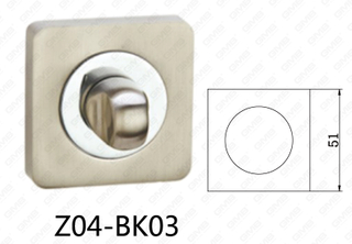 Zamak aleación de zinc manija de puerta de aluminio escudo cuadrado (Z04-BK03)