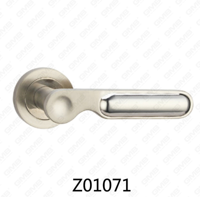 Manija de puerta de roseta de aluminio de aleación de zinc Zamak con roseta redonda (Z01071)