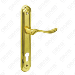 Manija de la puerta tirar de la puerta de madera hardware manija de la puerta de la puerta en el plato para el bloque de mortaja por aleación de zinc o mango de placa de puerta de acero (224)