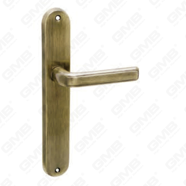 Manija de la puerta Tirador de la puerta de madera Manija de la cerradura Manija de la puerta en la placa para la cerradura de embutir por aleación de zinc o manija de la placa de la puerta de acero (0364)